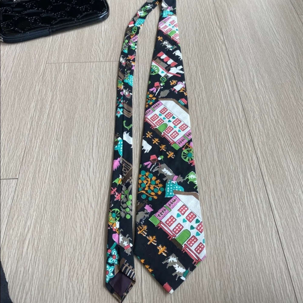 Salvatore Julian designer animal print tie
